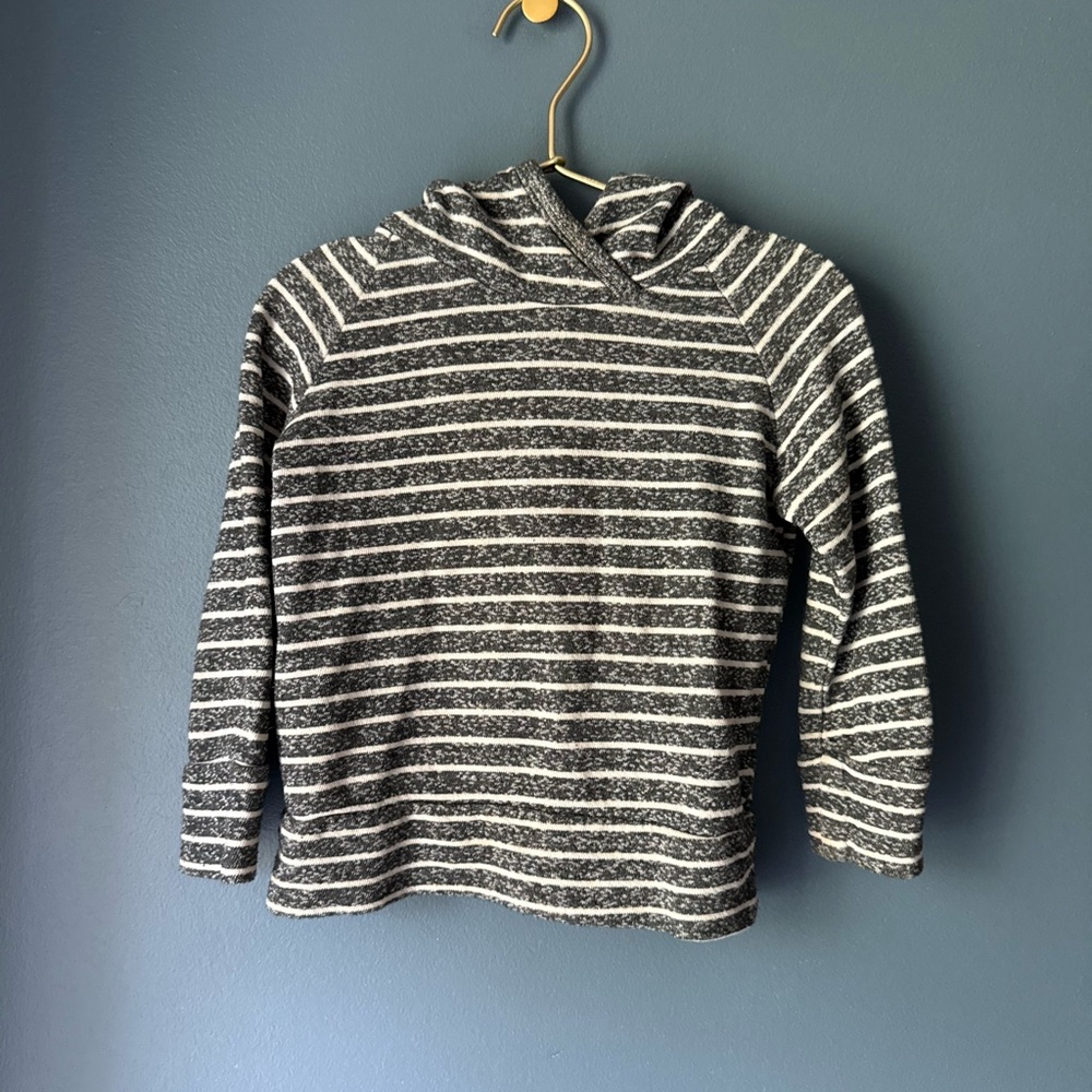 Childhoods Striped Gray‎ and White Hoodie